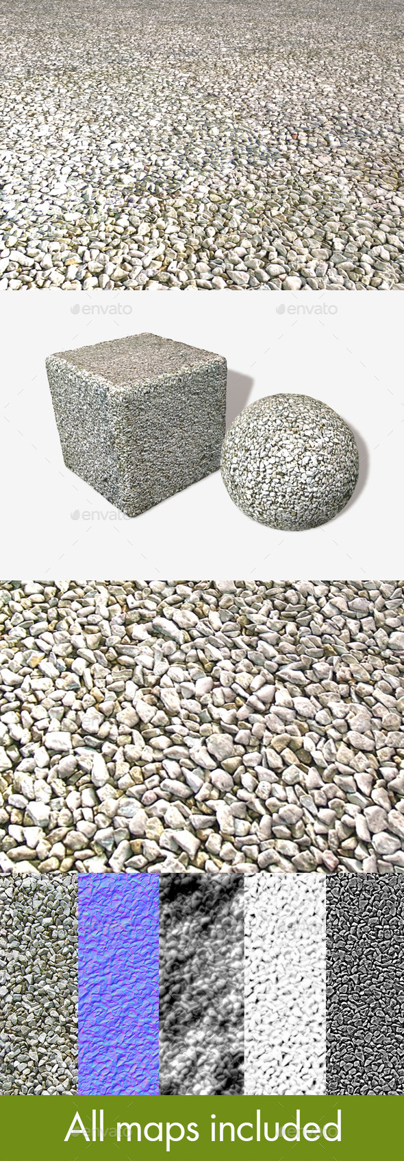 Gravel Stones Seamless - 3Docean 10631081