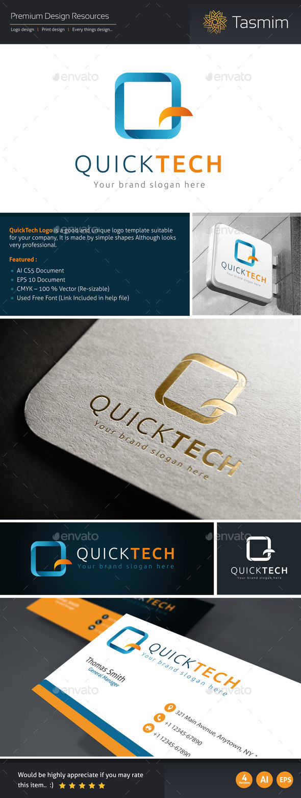 QuickTech Logo Template - Letters Logo Templates