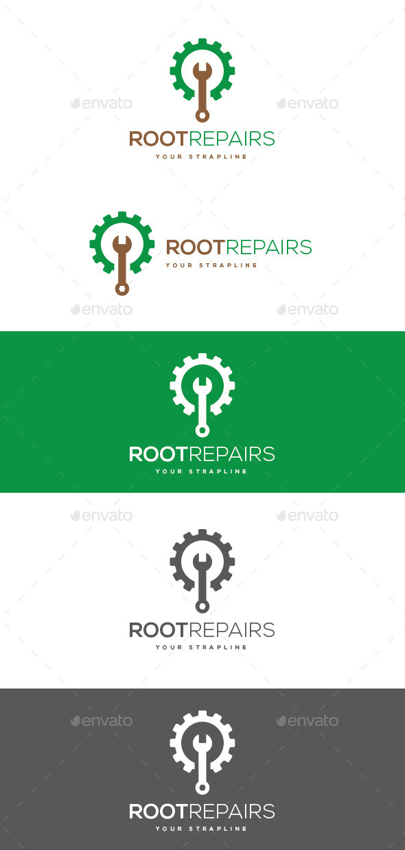 Root Repairs Logo - Objects Logo Templates