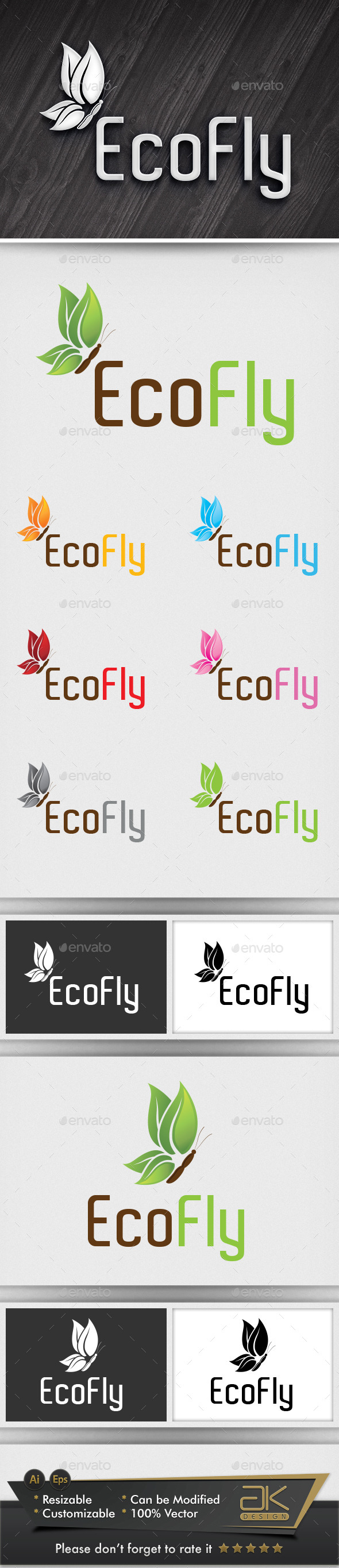 Eco Fly - Nature Logo Templates