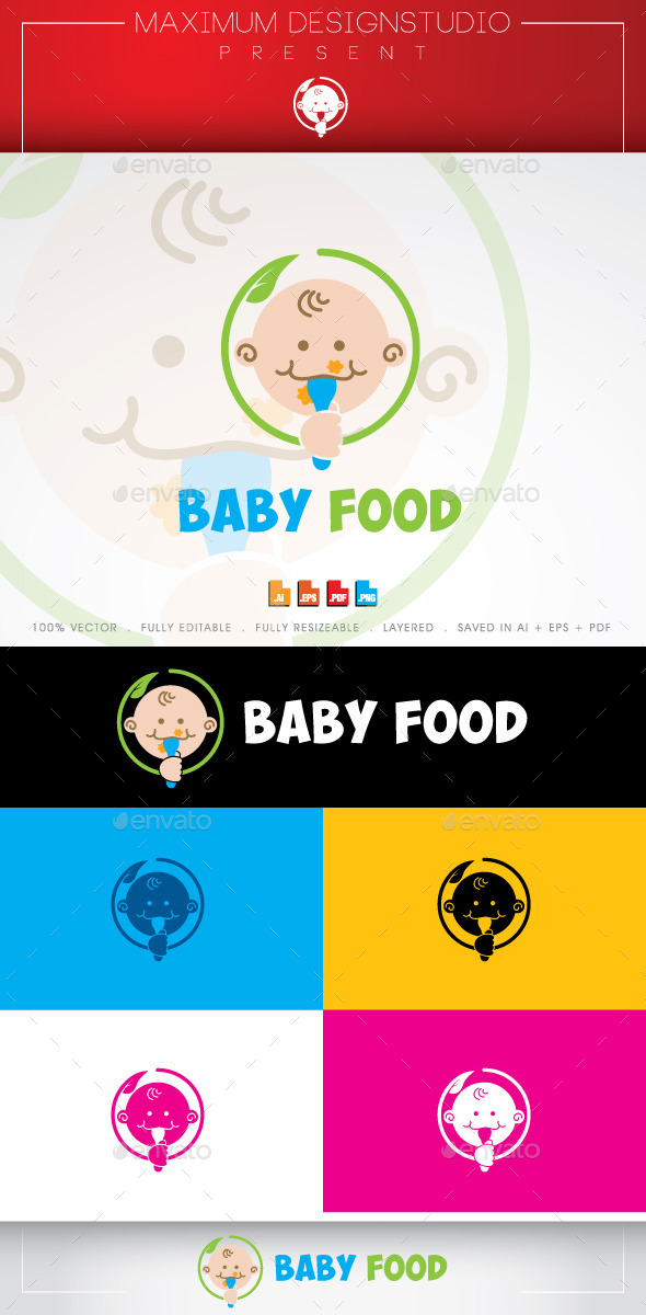 Baby Food Logo - Humans Logo Templates