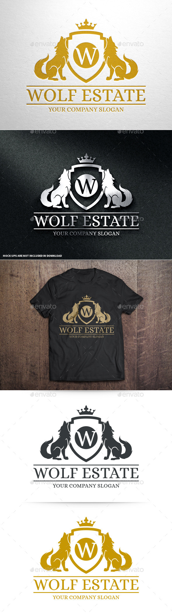 Wolf Estate Logo Template - Crests Logo Templates