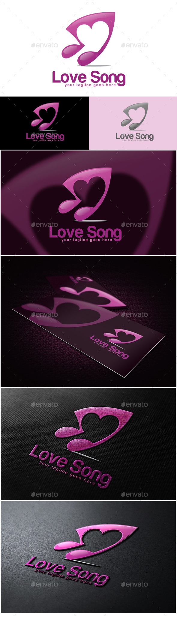 Love Song Logo - Symbols Logo Templates