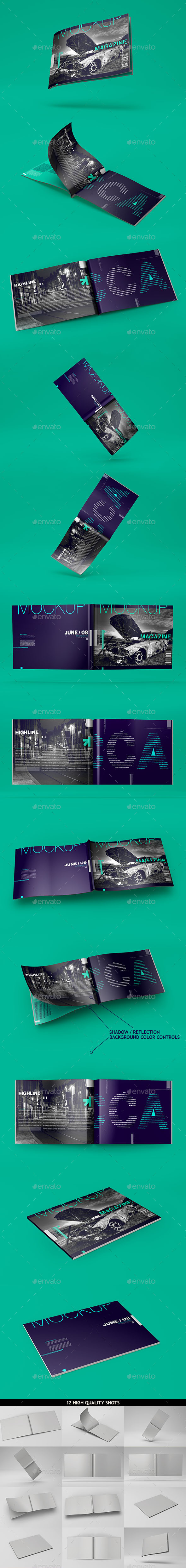 Horizontal A4 Magazine Catalog Mockup - Magazines Print