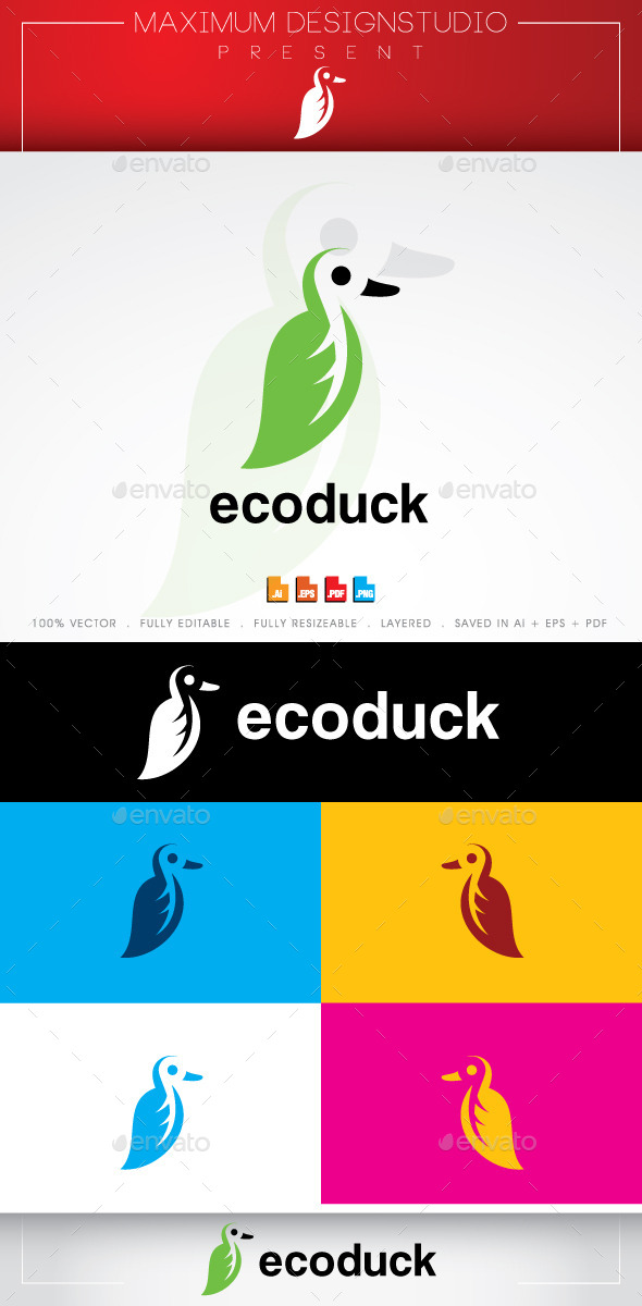 Eco Duck Logo - Symbols Logo Templates
