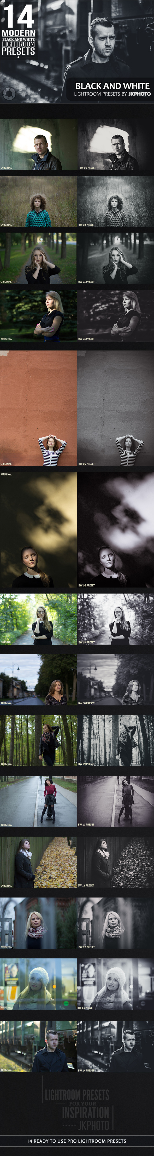 14 Black And White Lightroom Presets - Black and white Lightroom Presets