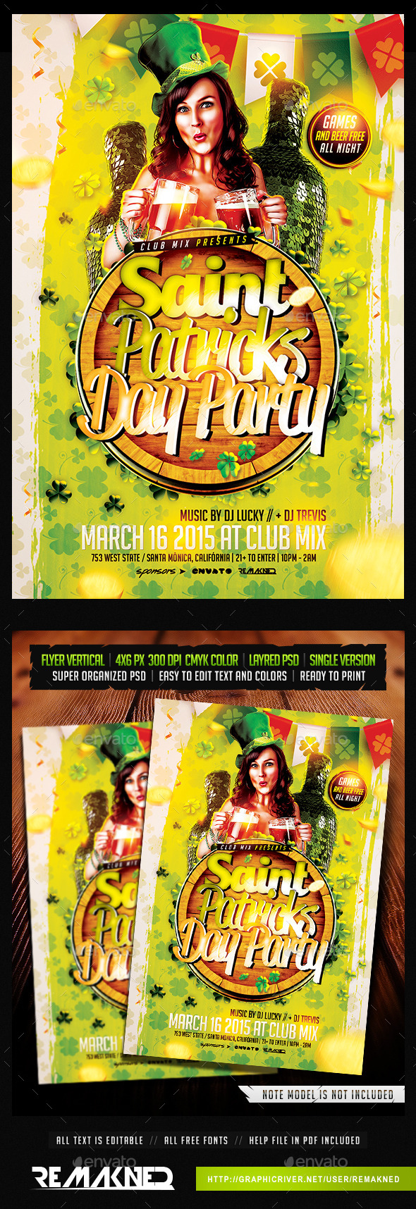 St Patricks Day | Flyer Template PSD - Flyers Print Templates