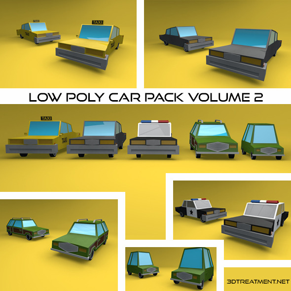 Low Poly Vehicles - 3Docean 10637745