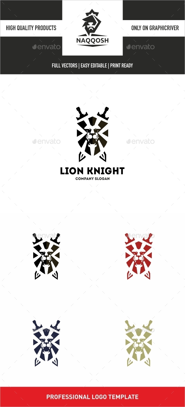 Lion Knight - Symbols Logo Templates