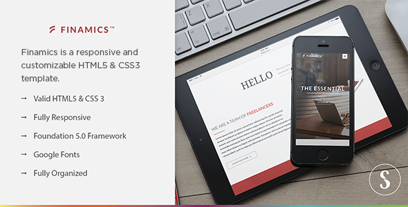 Finamics | One Page Template