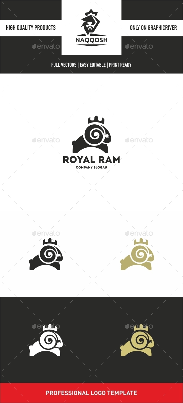 Royal Ram - Symbols Logo Templates