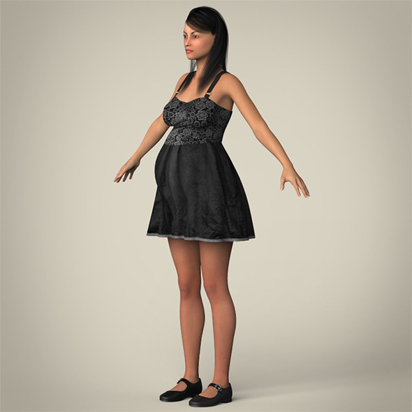 Realistic Pregnant Woman - 3Docean 10638741