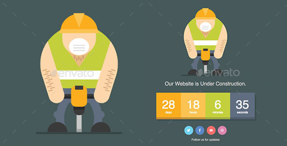 Jackhammer - Under Construction Page - 404 Pages Web Elements