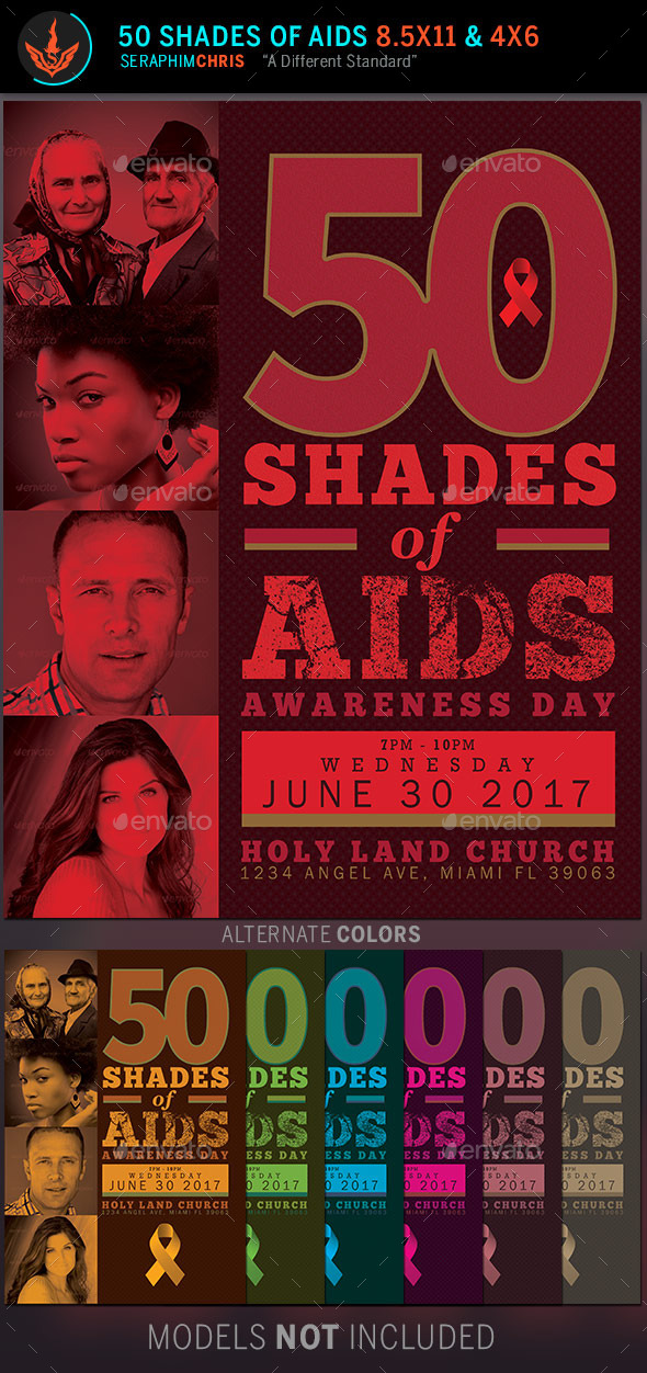 50 Shades of AIDS: Church Flyer Template - Church Flyers