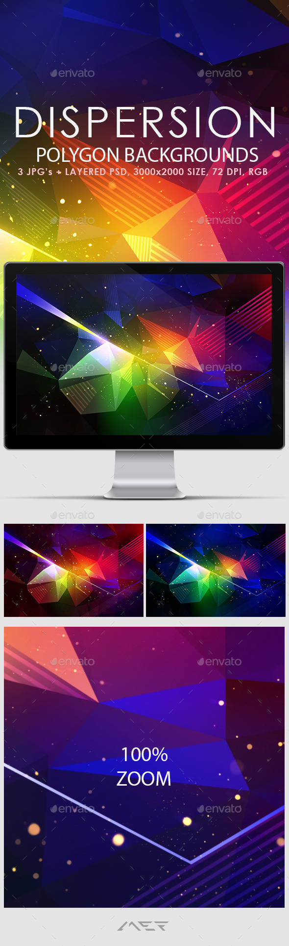 Dispersion Polygon Backgrounds - Abstract Backgrounds
