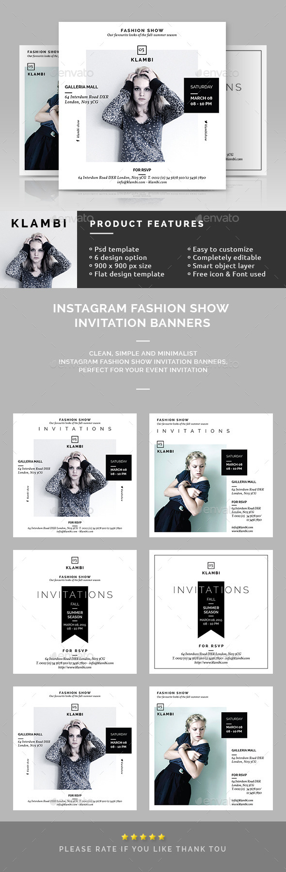Instagram Fashion Show Invitation Banners - Miscellaneous Social Media
