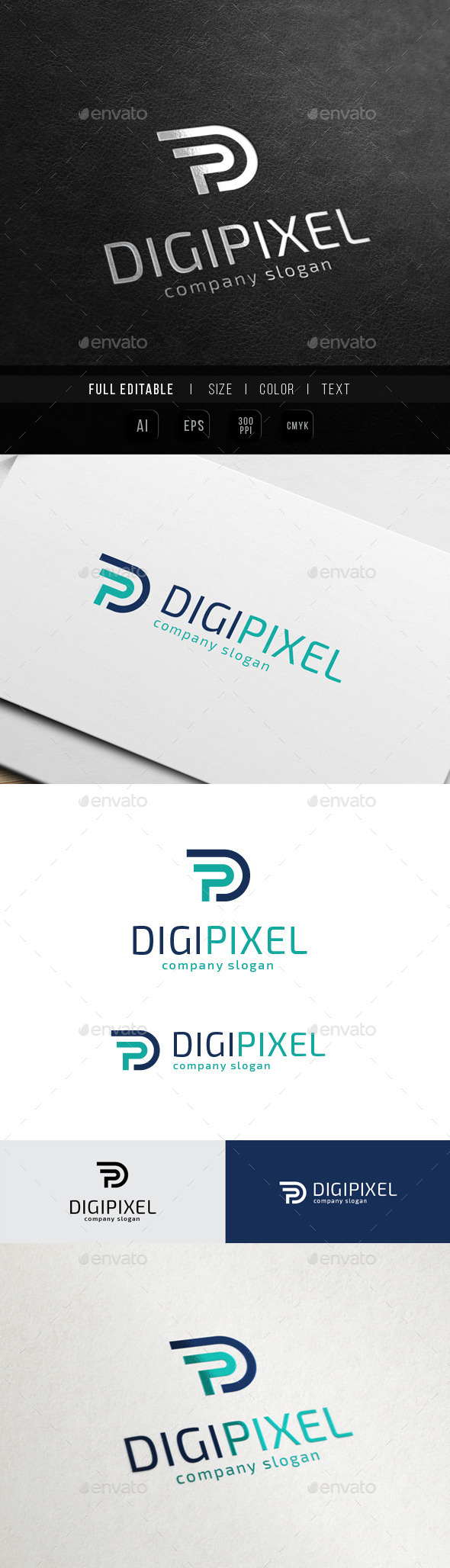 Digital Production - Letter P / PD - Letters Logo Templates