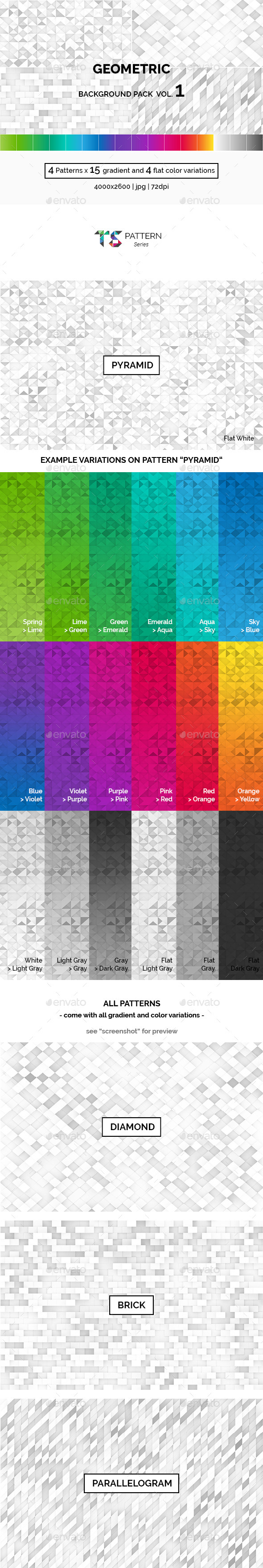 Geometric Background Pack Vol.1 - Abstract Backgrounds
