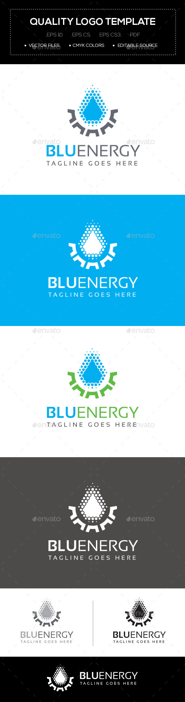 Blu Energy Logo Template - Abstract Logo Templates