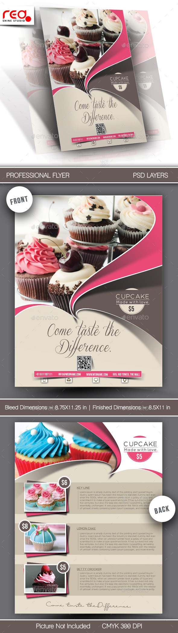 Cupcake Flyer & Poster Template - Restaurant Flyers