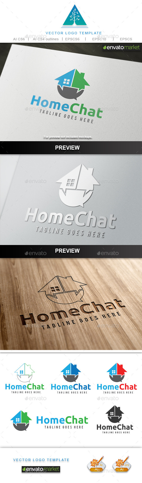 Home Chat Logo - Symbols Logo Templates