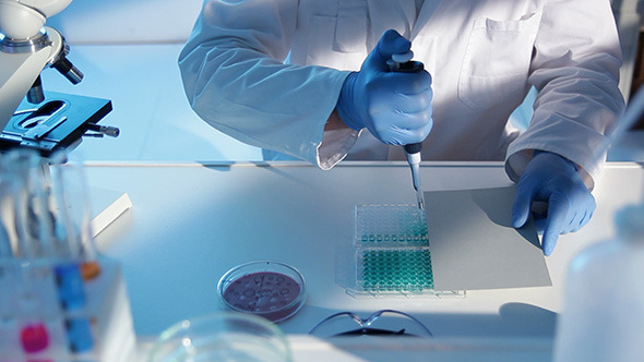 Using a Pipette in a Lab Experiment, Stock Footage | VideoHive