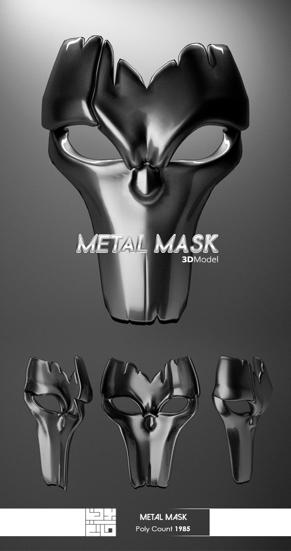 Metal Mask 3D - 3Docean 10644217
