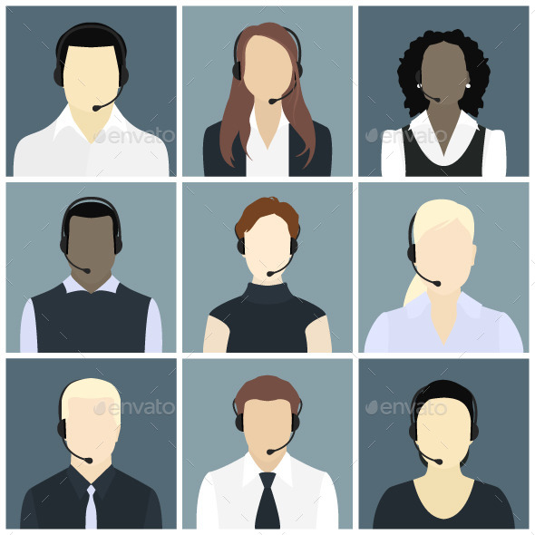 Call Center Avatars - People Characters