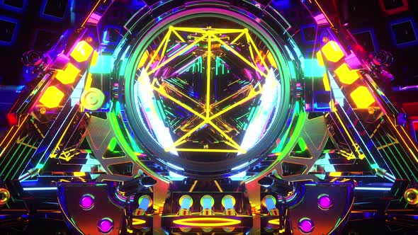 Colorful Disco Kaleidoscope Background 5
