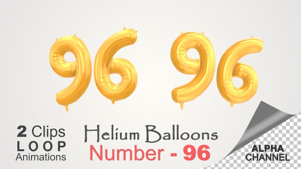 Celebration Helium Balloons With Number – 96