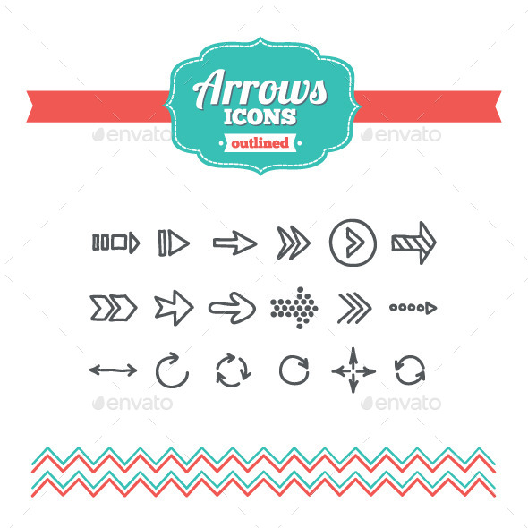 Hand Drawn Arrows Icons - Objects Icons