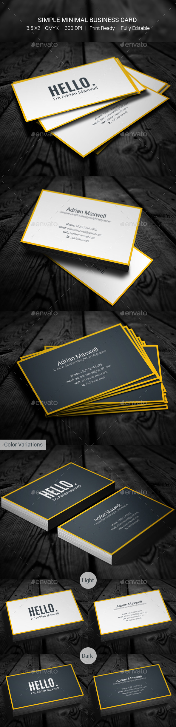 Simple Minimal Business Card - Creative Business Cards
