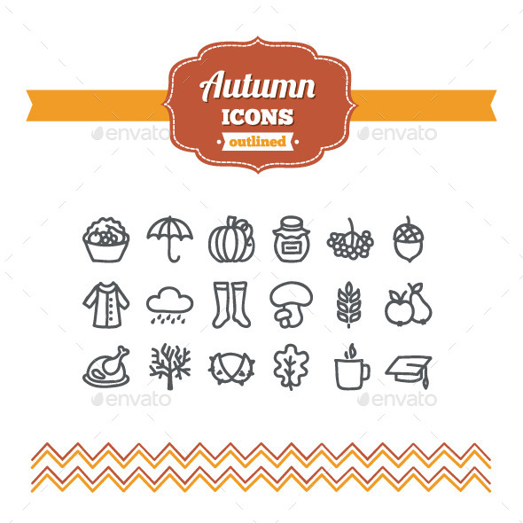 Hand Drawn Autumn Icons - Seasonal Icons