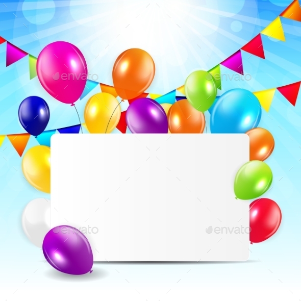 Colored Balloons Background - Web Technology