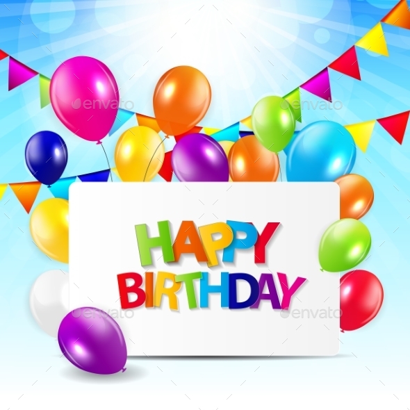 Colored Balloons Background - Web Technology
