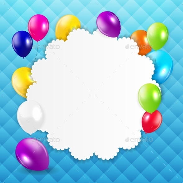 Colored Balloons Background - Web Technology