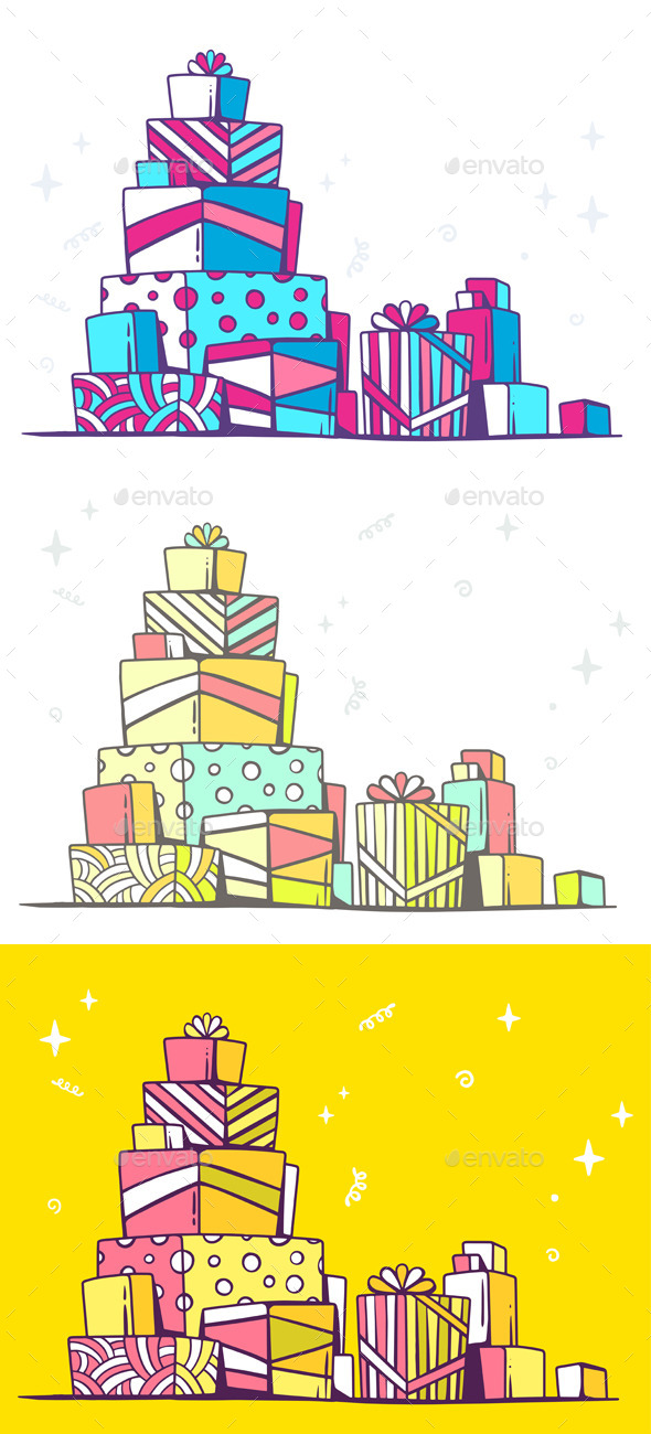 Large Pile of Gifts - Birthdays Seasons/Holidays
