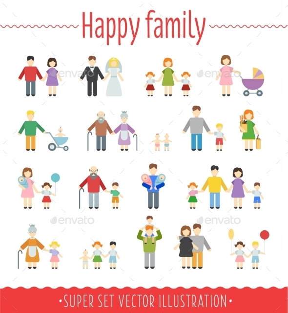Family Infographics. - People Characters