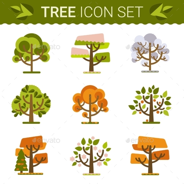 Set of Trees - Nature Conceptual