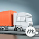Cargo Truck on the Highway Side View - VideoHive Item for Sale