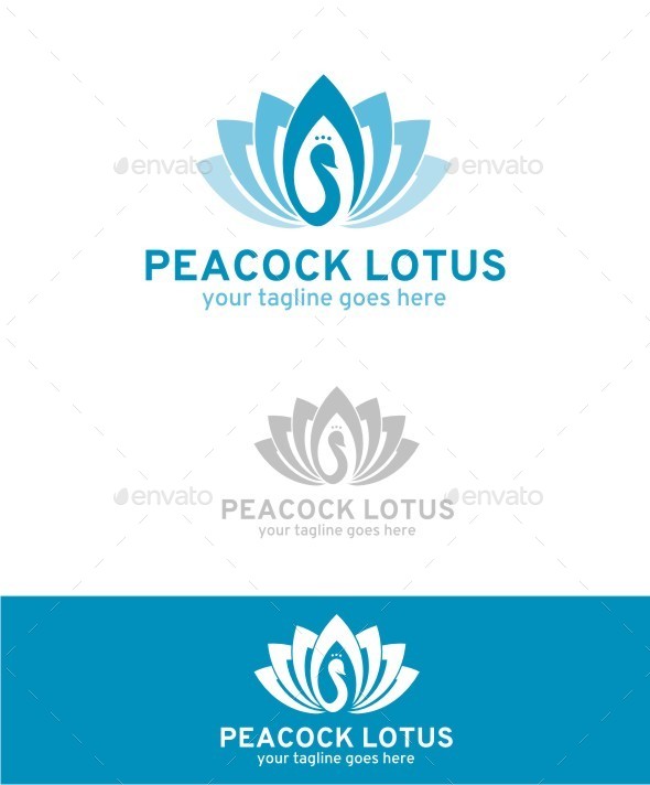 Peacock Lotus Logo - Symbols Logo Templates