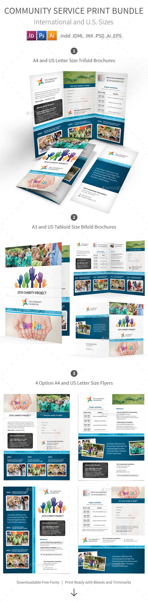 Community Service Print Bundle - Informational Brochures