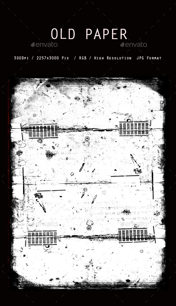 Old Monochrome Paper 0120 - Abstract Textures