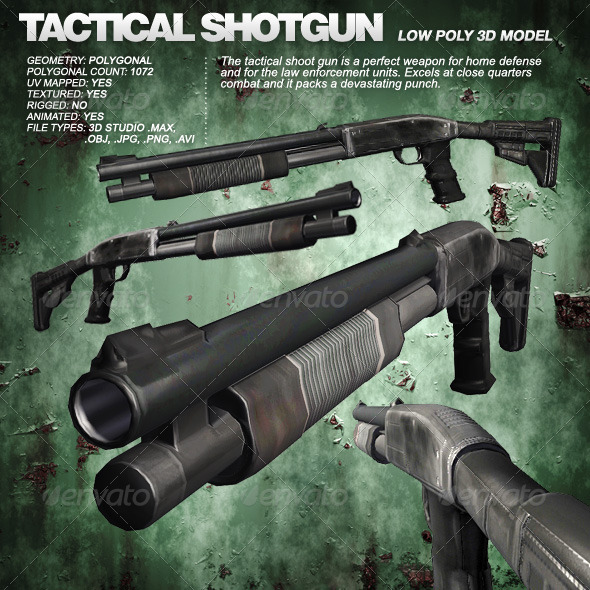 Tactical Shoot-Gun eitable - 3Docean 133346