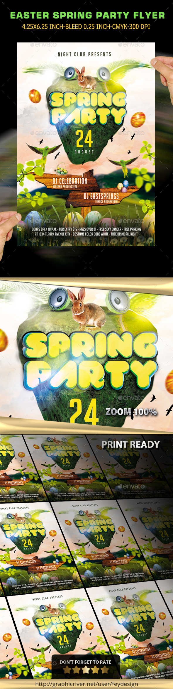Easter Spring Party Flyer - Events Flyers