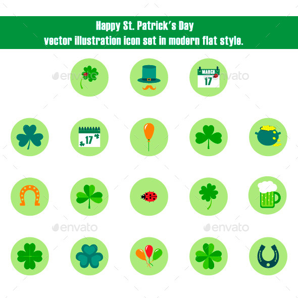 Happy St. Patrick's Day Vector Illustration Icon S - Seasonal Icons