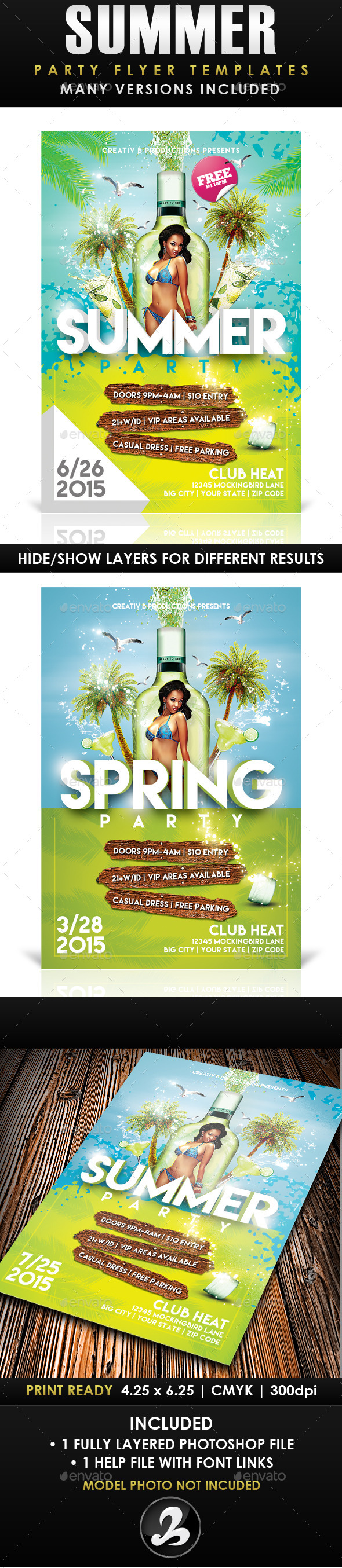 Summer Party Flyer Template 3 - Events Flyers