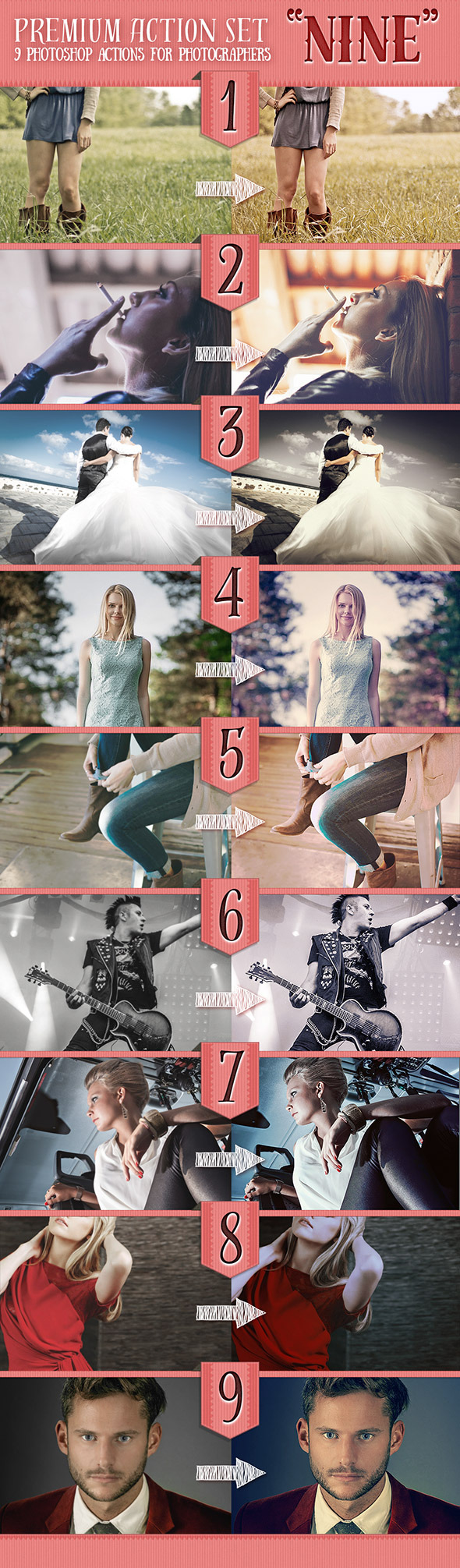 Premium Action Set NINE - Photo Effects Actions