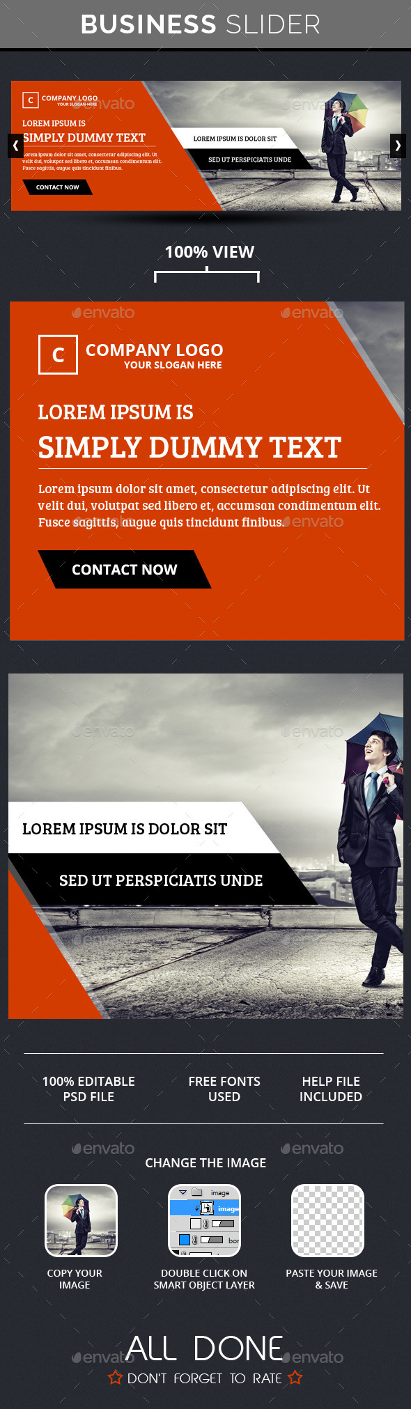 Business Slide V6 - Sliders & Features Web Elements