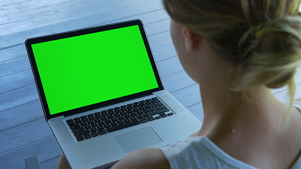 Lady Watching a Laptop Screen